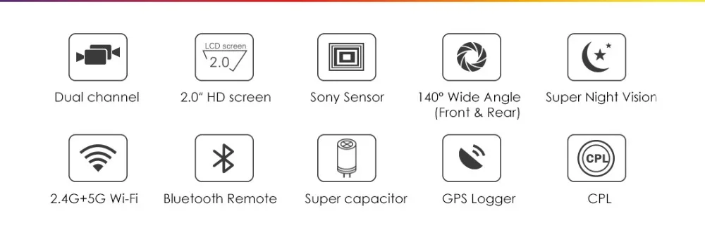 VIOFO A129 Duo двухканальный 5 ГГц Wi-Fi Full HD видеорегистратор камера сенсор IMX291 HD Dual 1080P Автомобильный видеорегистратор с gps