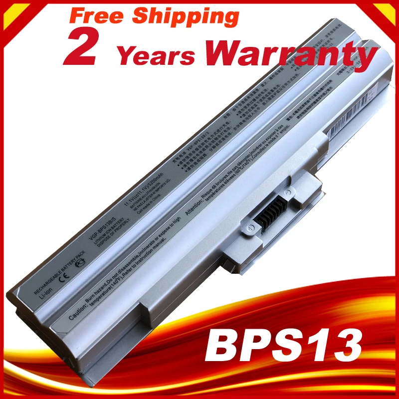 

Silver Battery for Sony VGP-BPS13/S VGP-BPS13A/S VGP-BPS13AS VGP-BPS13B/S VGP-BPS13S