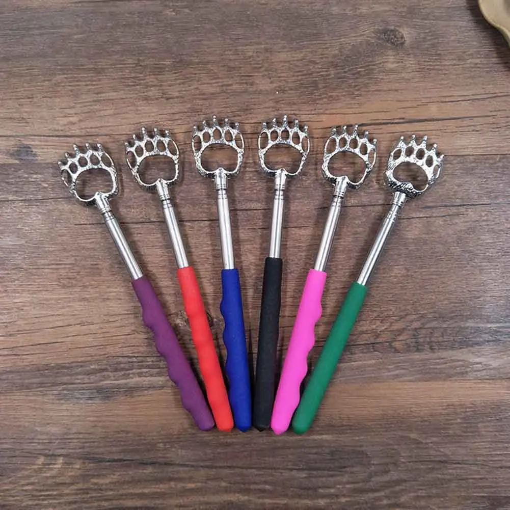 

1/2/5 Pcs Extendable Back Scratcher Telescoping Handle Stainless Steel Bear Claw Backscratcher Gift JS88