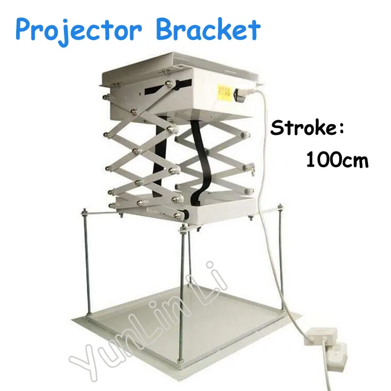 US $124.00 100cm Projector Bracket Electric Ceiling Mount Bracket For Cinema Church Hall School Motorized Scissor Projector Lifter