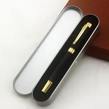 Высококачественная матовая черная ручка канцелярская школьные принадлежности шариковая ручка Металл Подарочная коробка