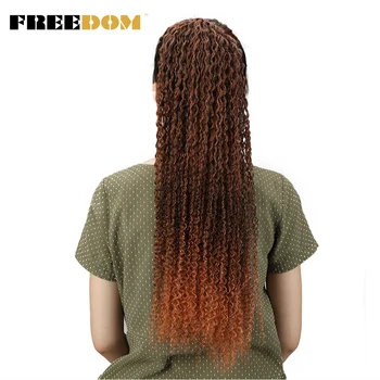 

FREEDOM Afro Kinky Curly 28"-38"120g High Temperature Fiber Synthetic Hair Weaving Bundle for Black Women Ombre Natural
