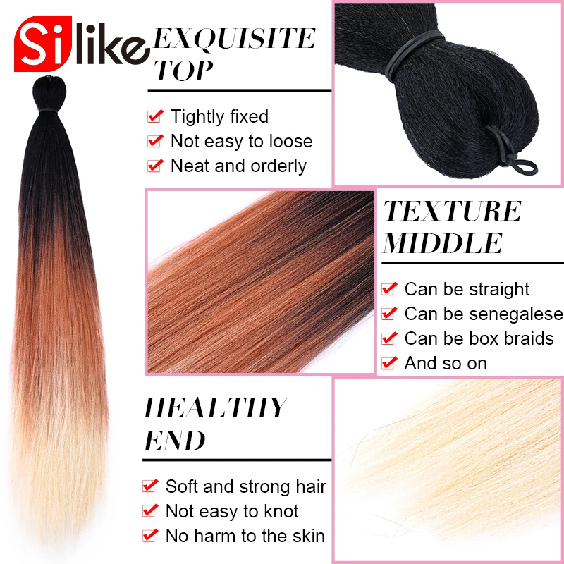 Silike fácil trança jumbo briads cabelo camadas