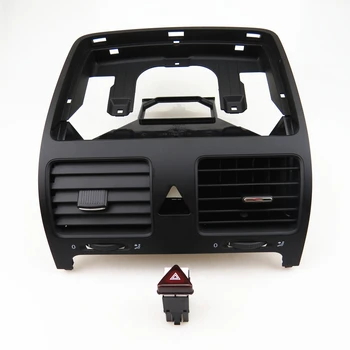 

READXT Front Central Dashboards A/C Vent+Warning Flash Switch For VW JETTA Golf 5 MK5 Rabbit 1KD819728 1KD 819 728 18G 953 509