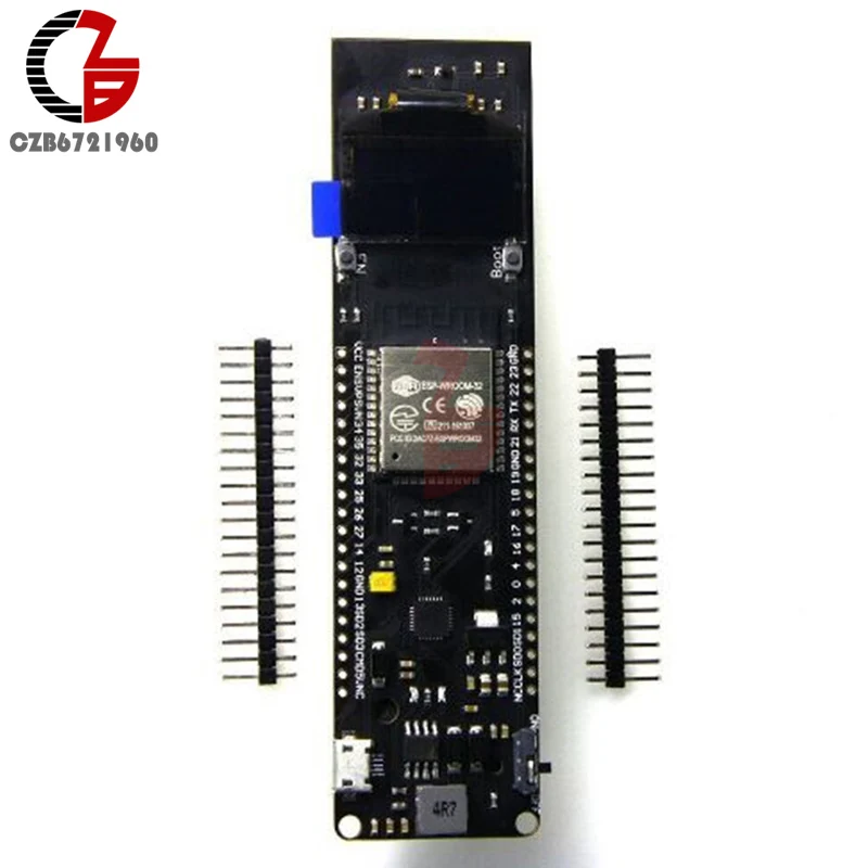 

Wireless WiFi & Bluetooth Battery ESP32 0.96" 0.96 inch OLED Display Development Board Tool With 18650 Battery Case