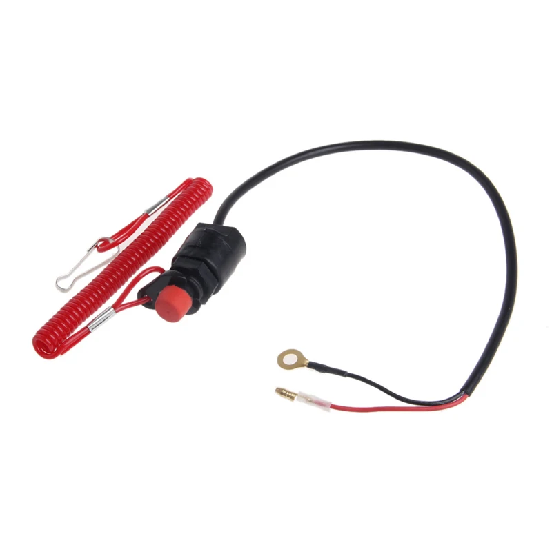 New Hot Safety Tether Lanyard Motorcycle Accessories Universal Boat Outboard Engine Motor Kill Stop Switch Motorcycle Switches