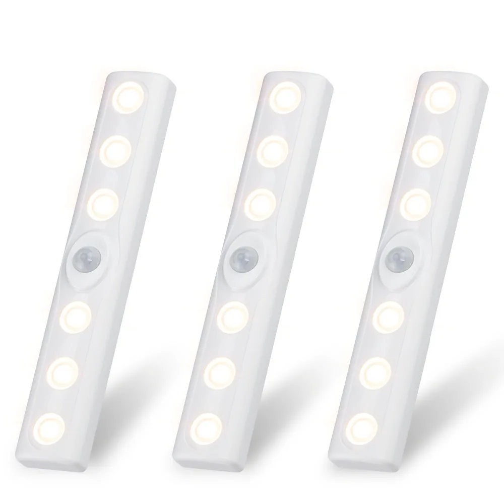 

Amagle Battery Operated Under Cabinet Lights LED Night Lights with Motion Sensor Mini Size Closet Drawer Stairs Lamp Luminarias