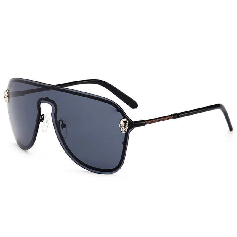 Солнцезащитные очки для женщин и мужчин, модные роскошные брендовые дизайнерские солнцезащитные очки с черепом для дам, Ретро стиль, UV400, мужские и женские очки, RS541 - Цвет линз: RS541 C1