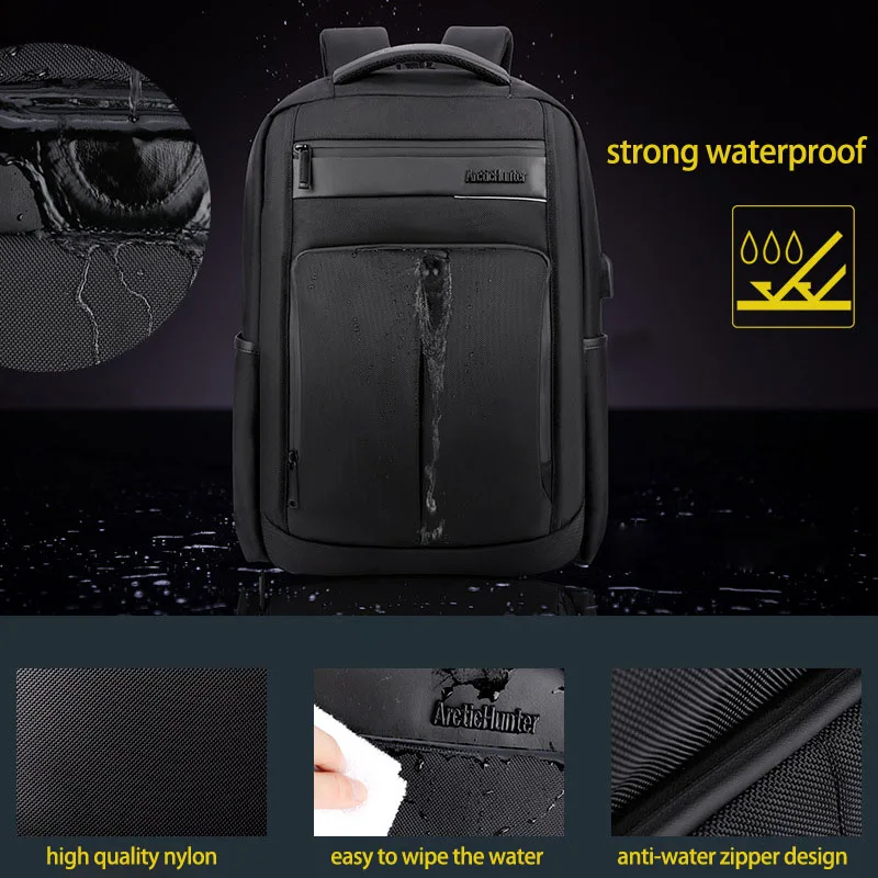  ARCTIC HUNTER 15.6 inch Professional Waterproof Men Laptop Backpack USB Backpack Sport Casual Noteb