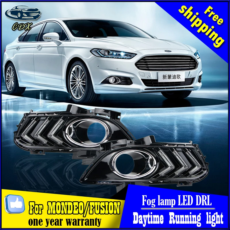 

For Ford Mondeo DRL cover fog lamp bright LED special Ford Mustang modified Daytime Running Lights Car styling for Ford Fusion