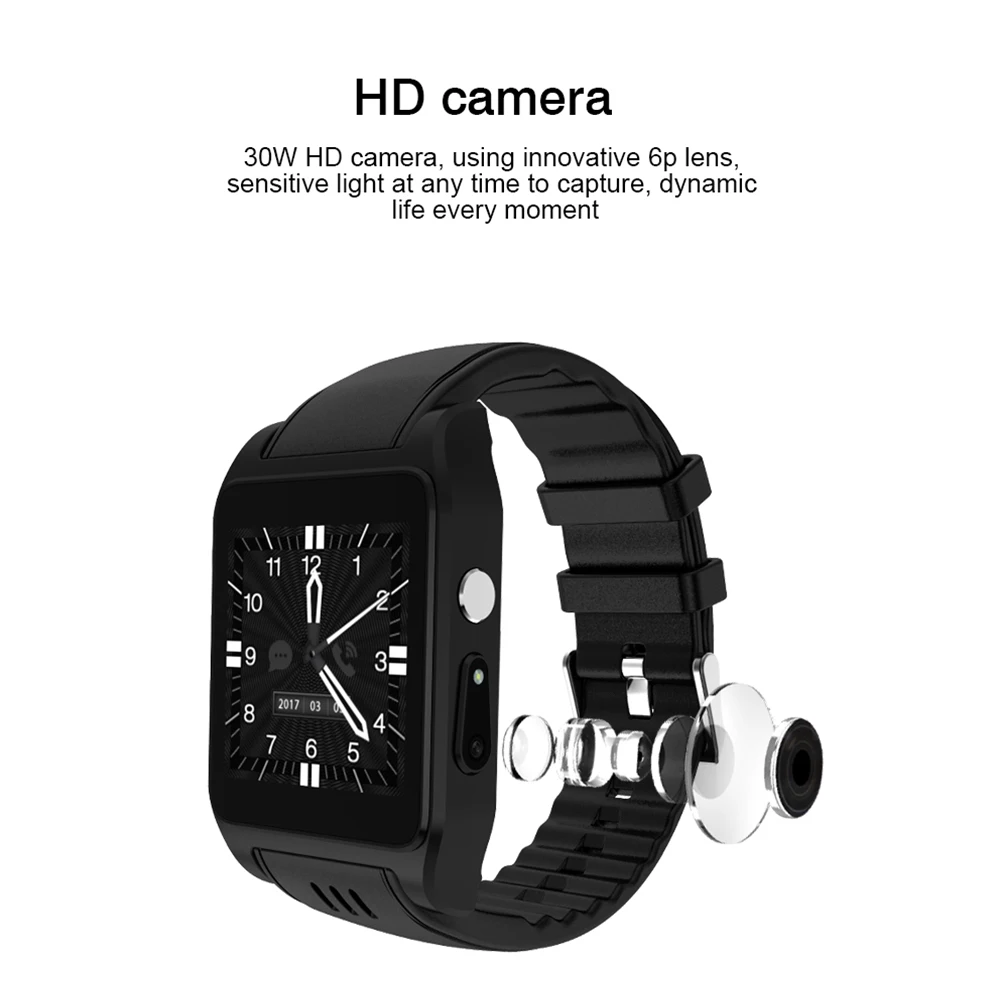 X86 Smart watch Android 4.4 MTK6572 1.54inch 3G DualCore 0.3MP Camera bluetooth 3G Gps SIM Card Skype wifi for android phone