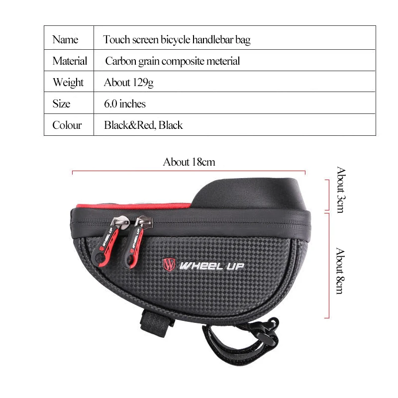 Top WHEEL UP Bicycle Bag Waterproof MTB Road Bike Bag 6