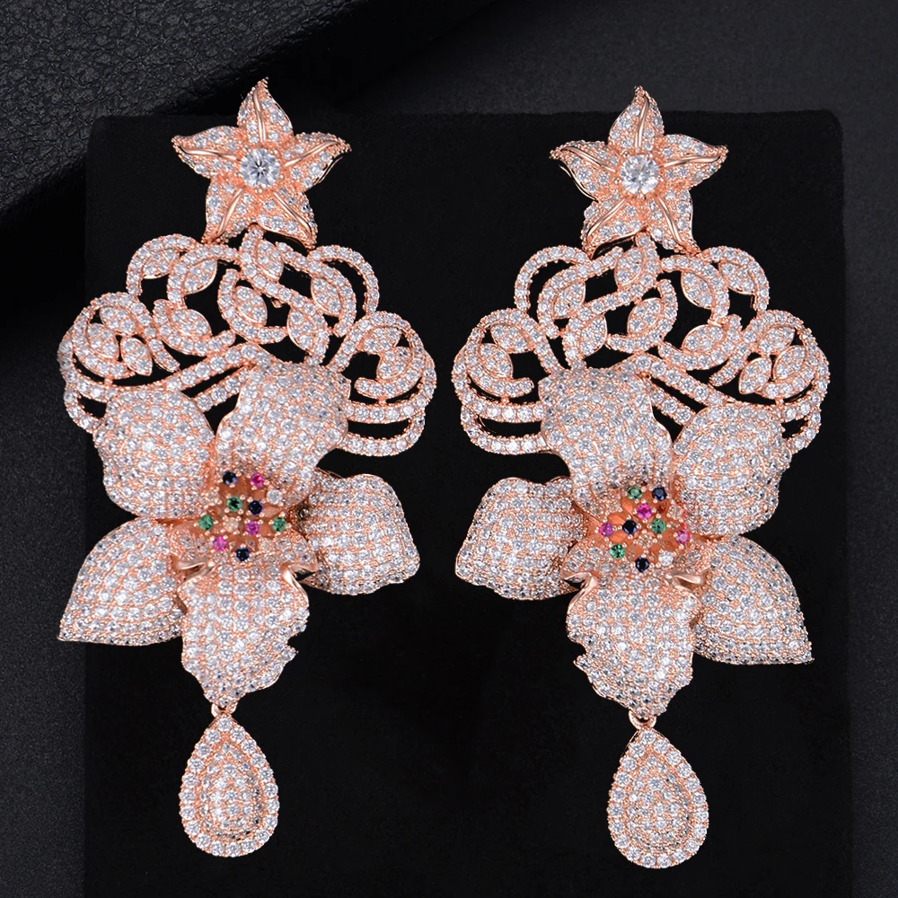 

missvikki 4 Colors Gorgeous Luxury Pendant Earrings Women Fashion Silver Micro Zircon Earrings Drop Earrings Women Accessories