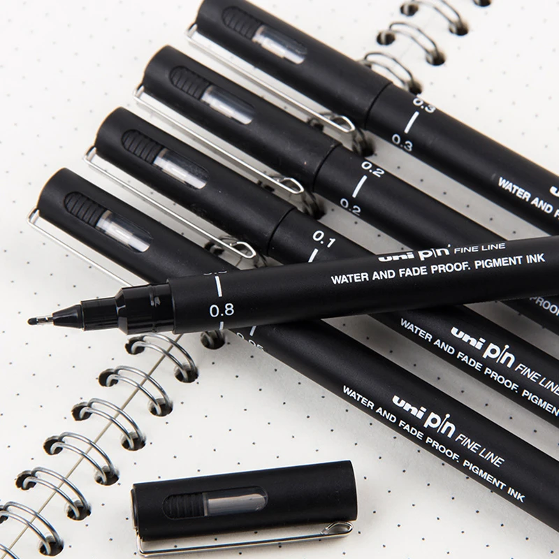 Ручка для рисования Fineliner Micron 6 размеров 005 01 02 03 05 08 аниме комикс не цветущие