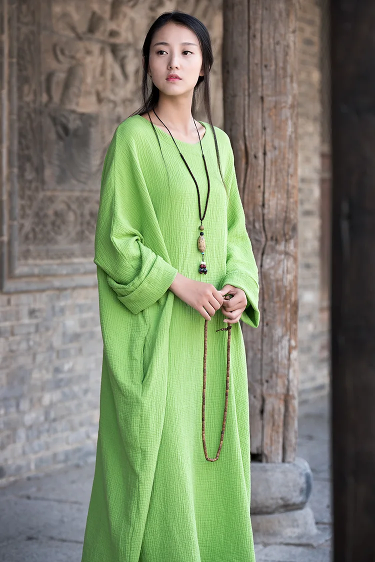 Новая модная традиционная китайская одежда женские длинные халаты
