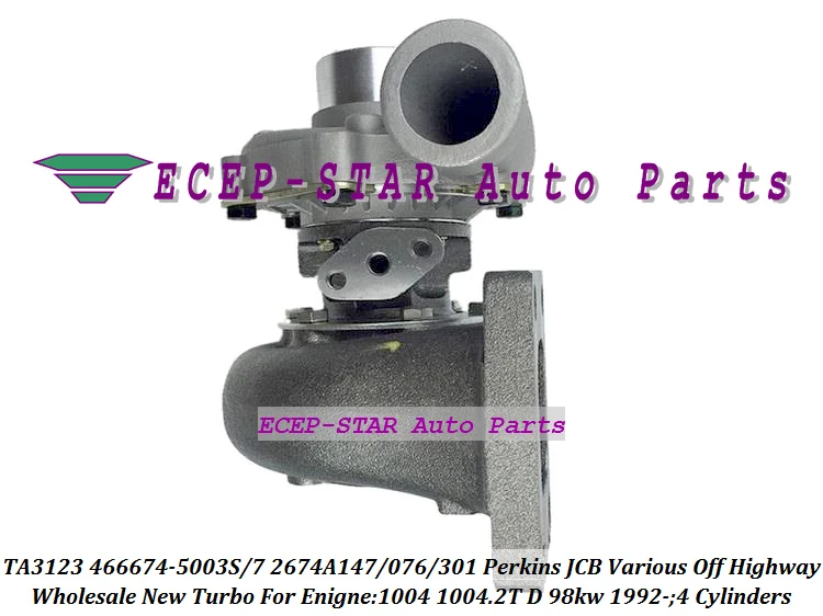 TA3123 466674-5003S 466674-0007 466674 2674A147 2674A076 2674A301 Turbo  For Perkin JCB Various Off Highway 92- 1004.2T 98kw (4)