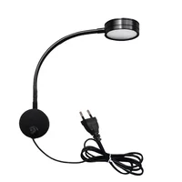 Silver Black Flexible Hose LED book light 3W 5W 7W EU plug Night Light Bedside Reading lamp Study Painting Wall mount book lamp 1