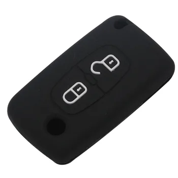 Keyforkess 30 pz/lotto caso chiave dell'automobile del Silicone per Citroen C4 C5 C3 Xsara Picasso per Peugeot 207 308 407 307 copertura telecomando Fob - Jingyuqin 30 pz lotto caso chiave dell automobile del Silicone per Citroen C4 C5 C3