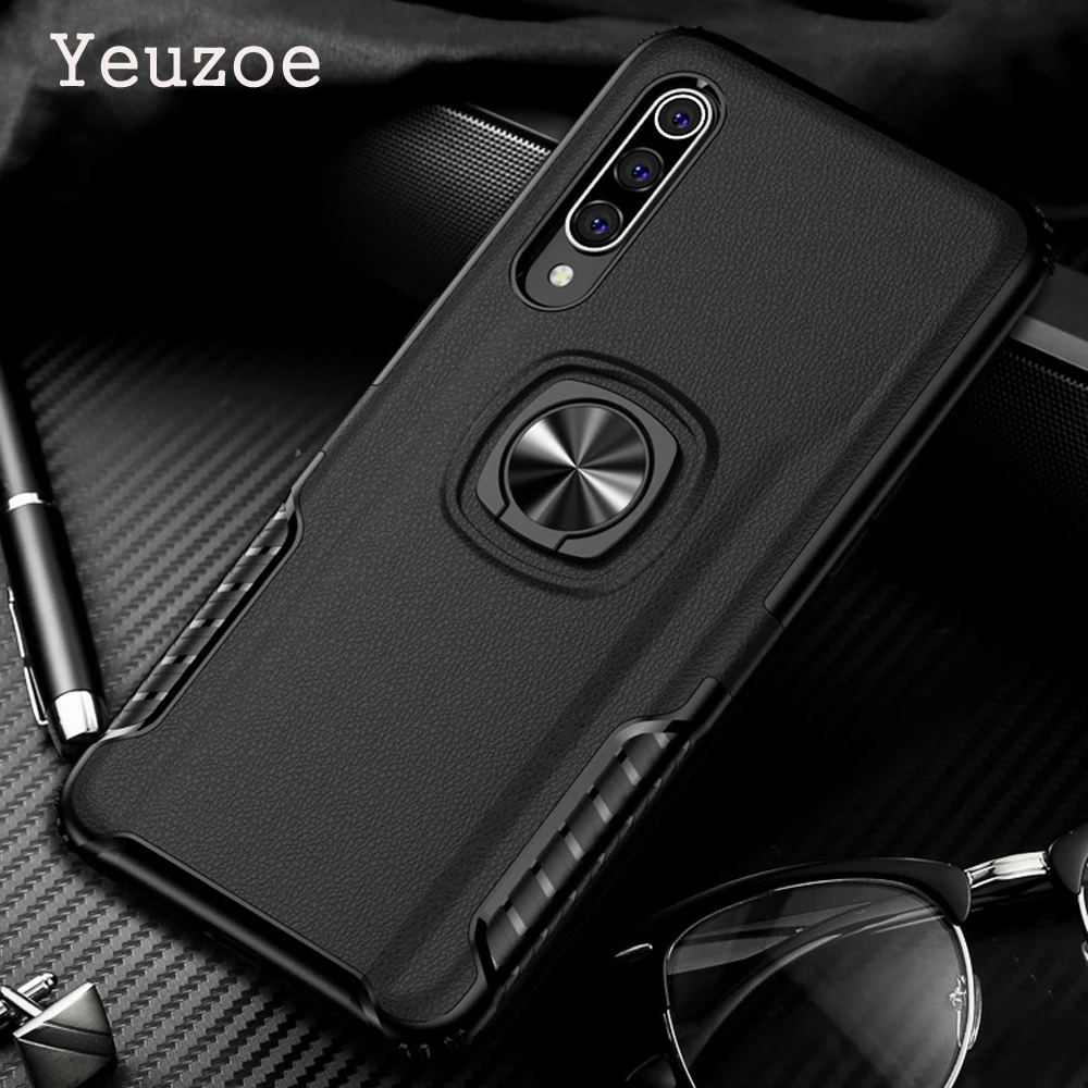 Yeuzoe For Xiaomi Mi 9 se Case Luxury Metal Ring Car Stand Silicone for Mi9 Phone Cover capa |