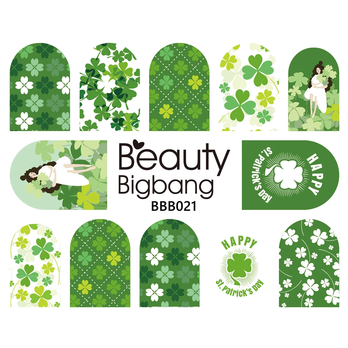 BeautyBigBang Nail Art sticker s Зеленый Кактус в горшках алоэ изображения маникюрный Водные Переводные картинки наклейки для ногтей художественные украшения обертывания BBB035