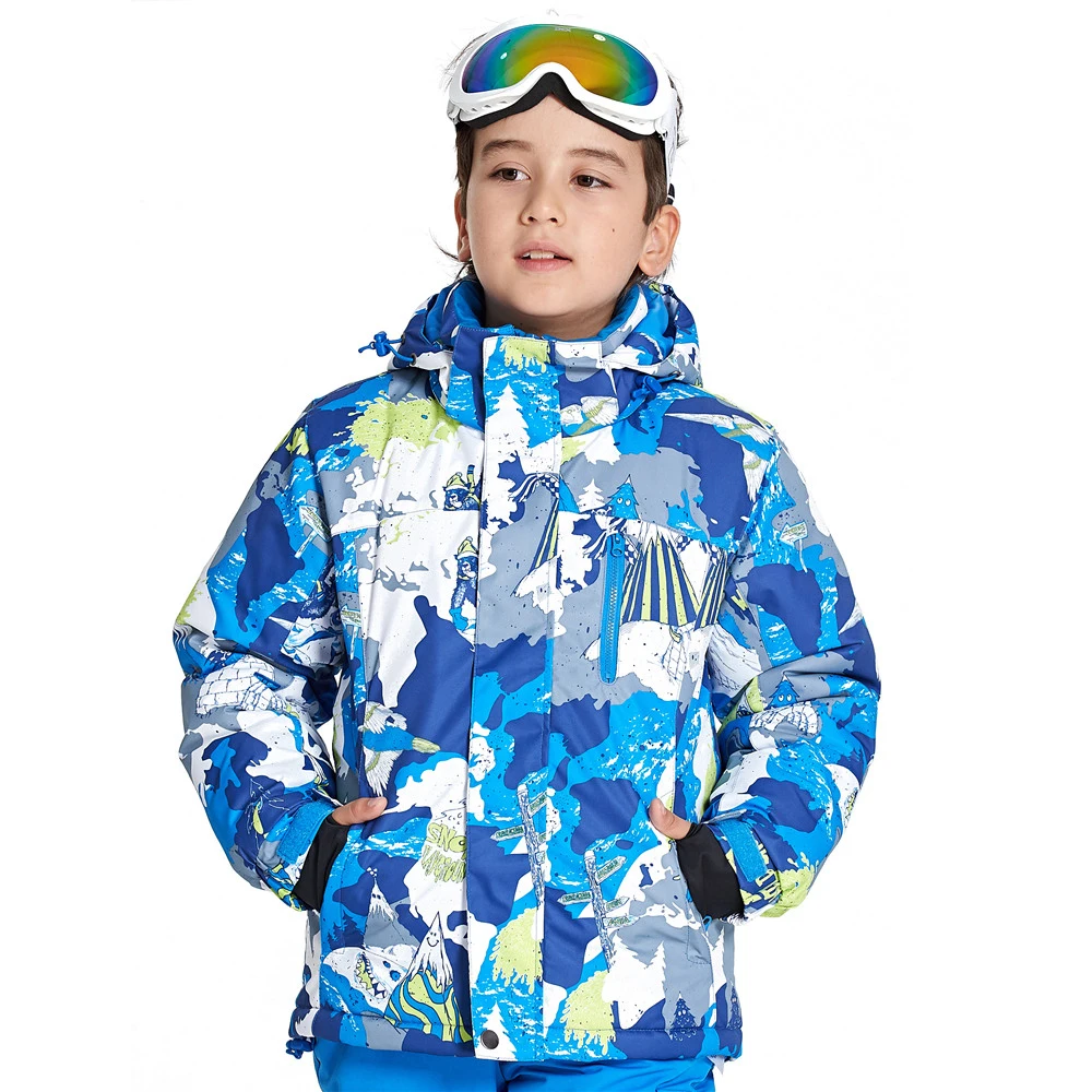 WILD SNOW Children Ski Jackets Waterproof Boy's Girl's Winter Outdoor Sportswear Windproof Kids