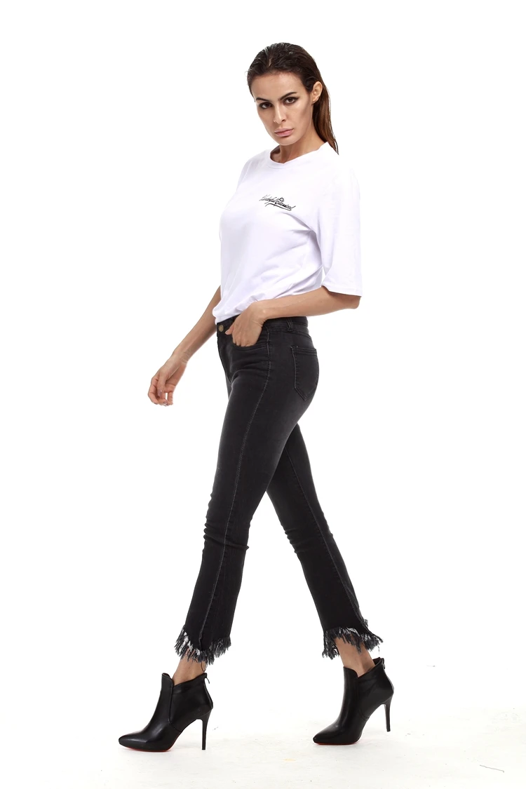 Летние черные большой плюс Размеры Mujer Push Up джинсы клеш Для женщин s бойфренды для Для женщин женские джинсовые штаны Femme Feminino женский