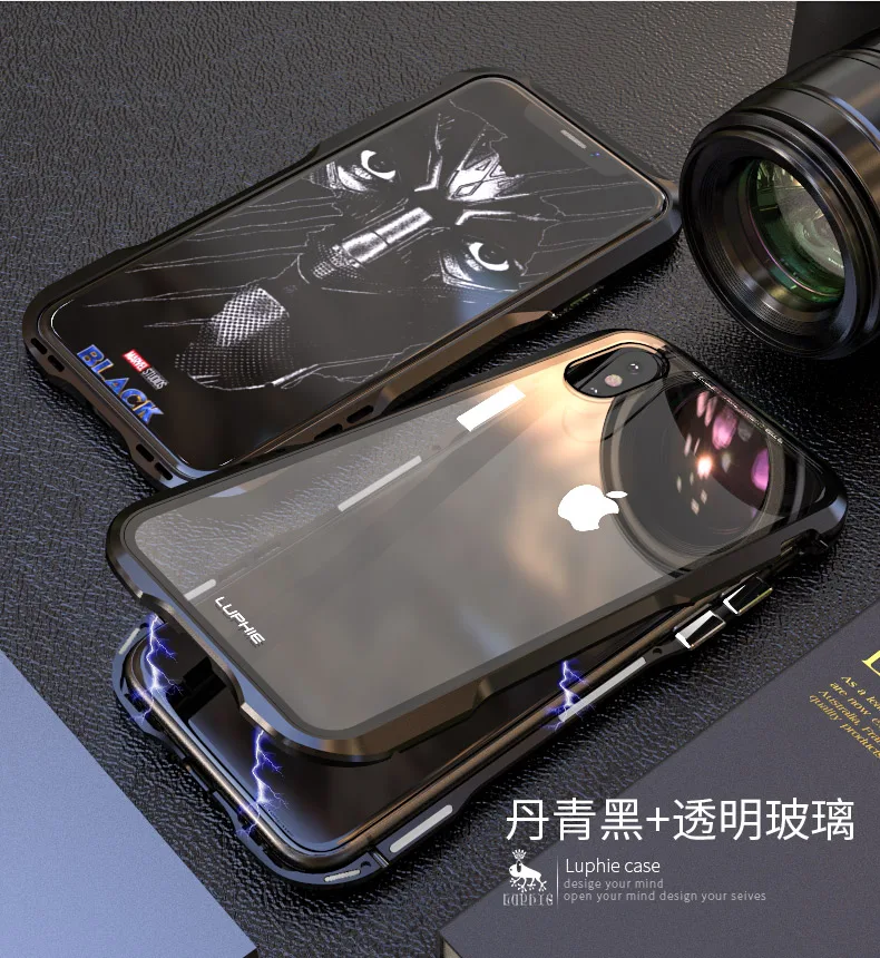 Luxury Magnetic Case For iPhone X XS Max XR 8 7 Plus Magnet Cases Clear Glass Back Cover Metal Bumper |