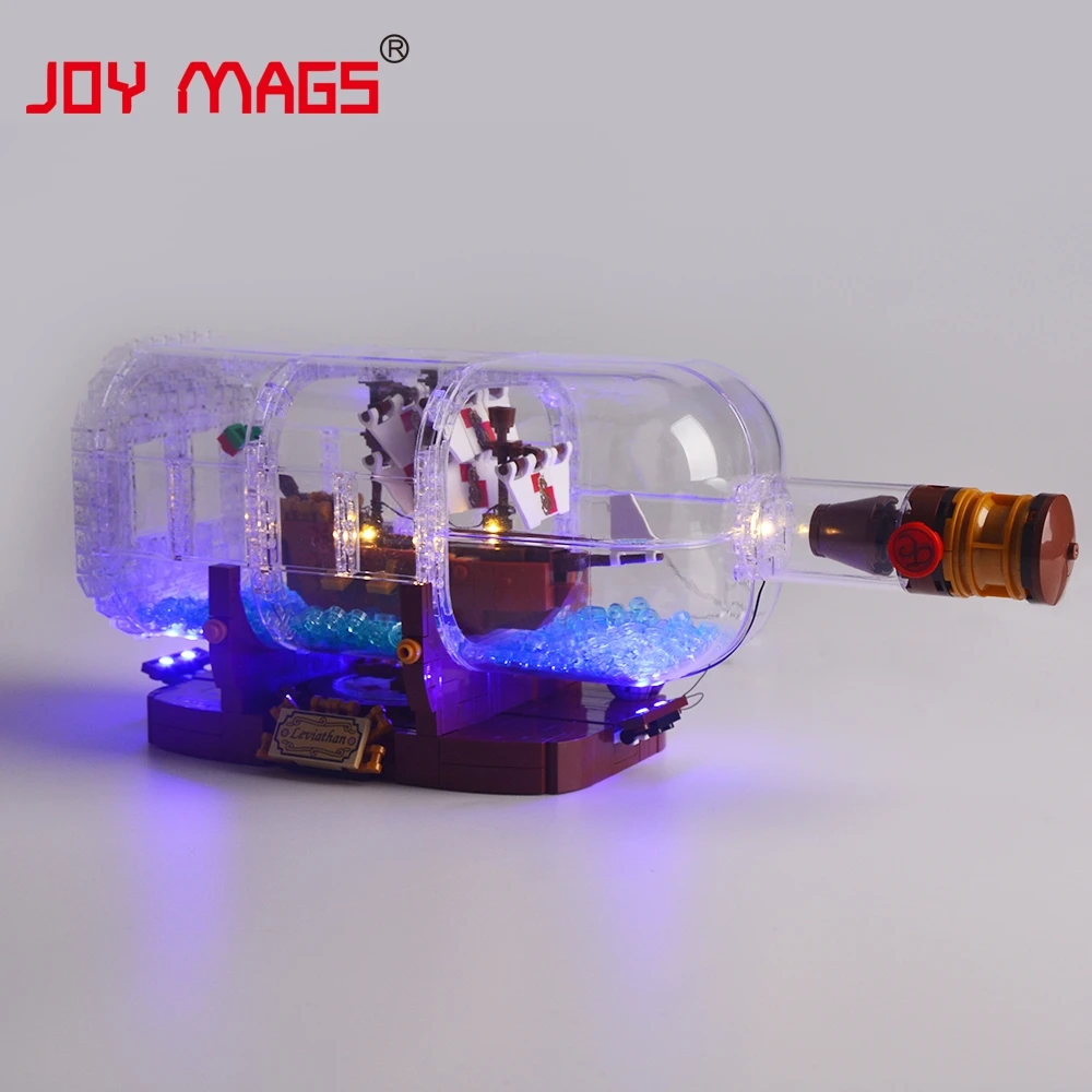 JOY MAGS Kit d'éclairage Led pour 21313 idées série le navire dans un ensemble d'éclairage de bouteille Compatible avec 16051/11050 NO Block modèle