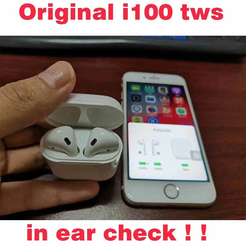 

Original i100 TWS 1: 1 mini Pop-up Bluetooth Wireless Bluetooth earbuds for not airpods earpods pk i80 I90 i77 tws