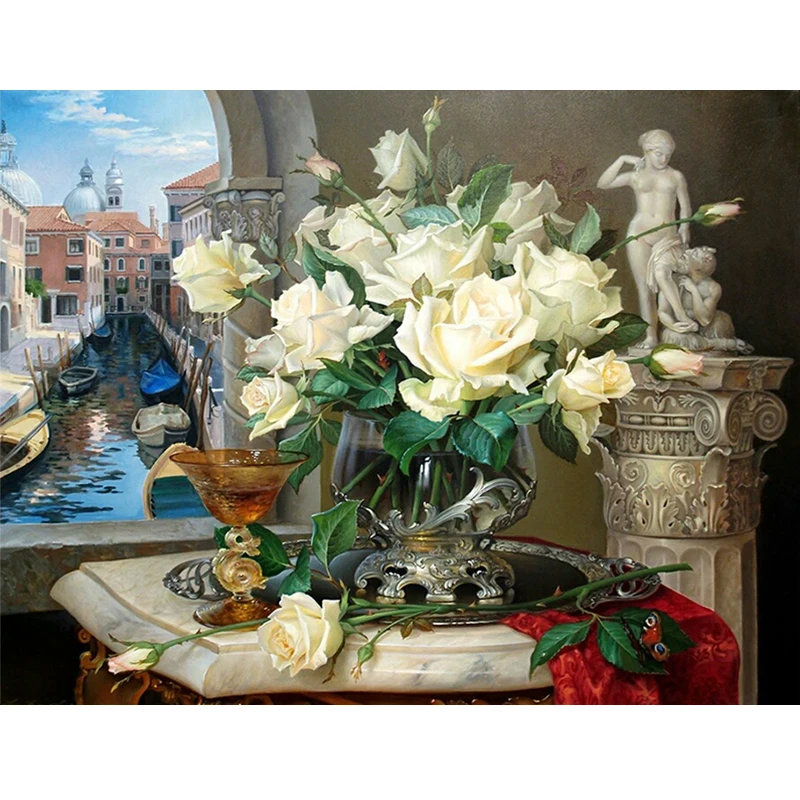 

Full Square/Round Drill 5D DIY Diamond Painting "Rose flowers" 3D Embroidery Cross Stitch Mosaic Rhinestone Home Decor Gift