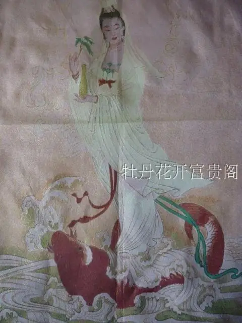 Chinese Antique collection the Thangka embroidery Goddess of mercy diagram /6