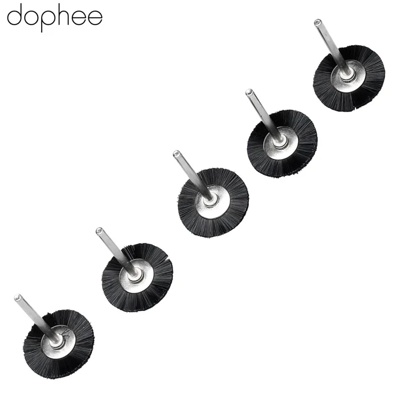 Dophe 5 шт. Аксессуары Dremel 3 мм хвостовик плоские нейлоновые щетинки Полировочная