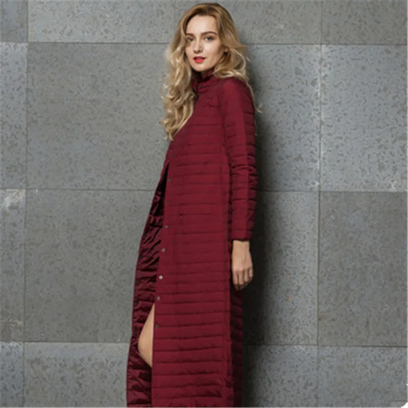 

NEW 2019 Thin Women Quilted Parkas Long Women Cotton Padded Jacket Spring Womens Spring Jackets Coats New Design