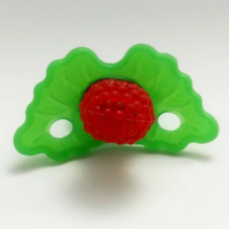 Детские игрушки для прорезывания зубов, мягкий силиконовый Прорезыватель для зубов фруктовый держатель, безопасный Прорезыватель для зубов, подарок для прорезывания зубов - Цвет: RD