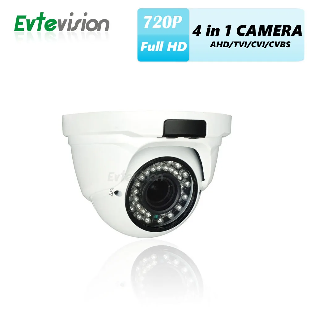 Evtevision 720 P камеры безопасности/AHD/TVI/CVI/CVBS Антивандальная купольная камера ИК 2.8-12 мм