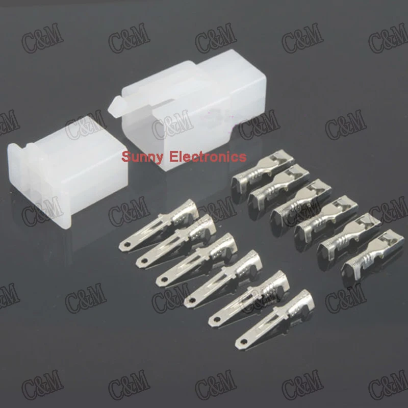 6 Way 2.8mm Mini Connector Kit WHITE Motorbike For Suzuki Motorcycle