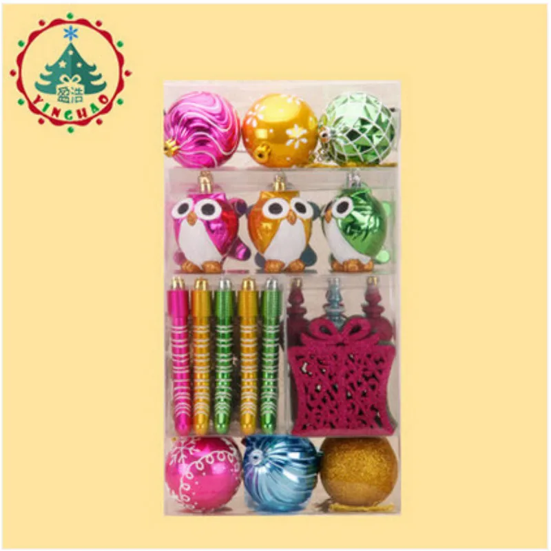 

Navidad 52pcs/set Polystyrene Christmas Tree Ornament Sets Christmas Decorations For Home