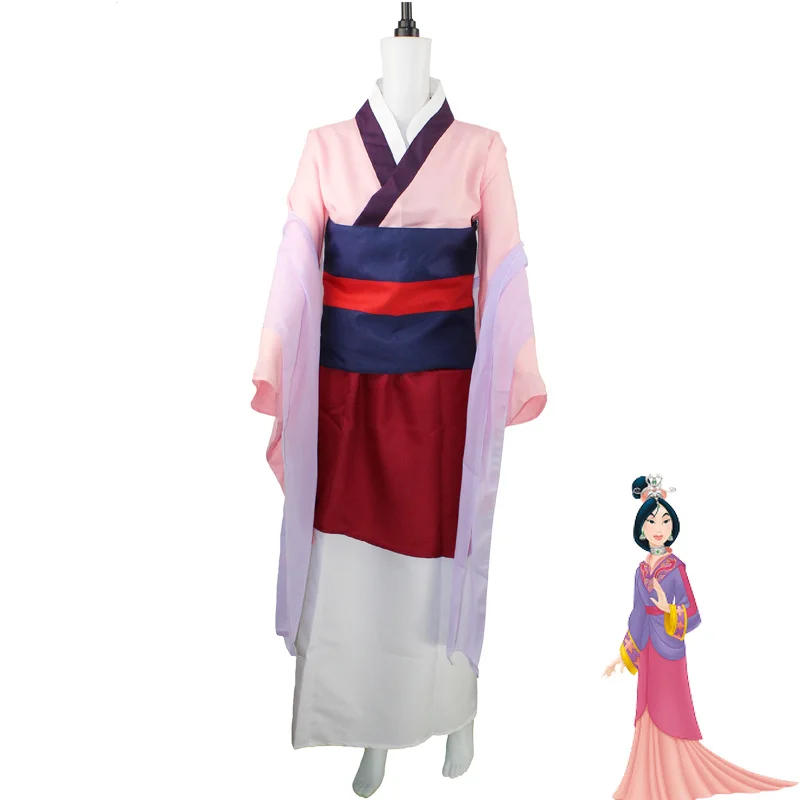 Mulan Costume Mulan Dress Full Set Cosplay Costume Outfit for Halloween Princess Party Princess