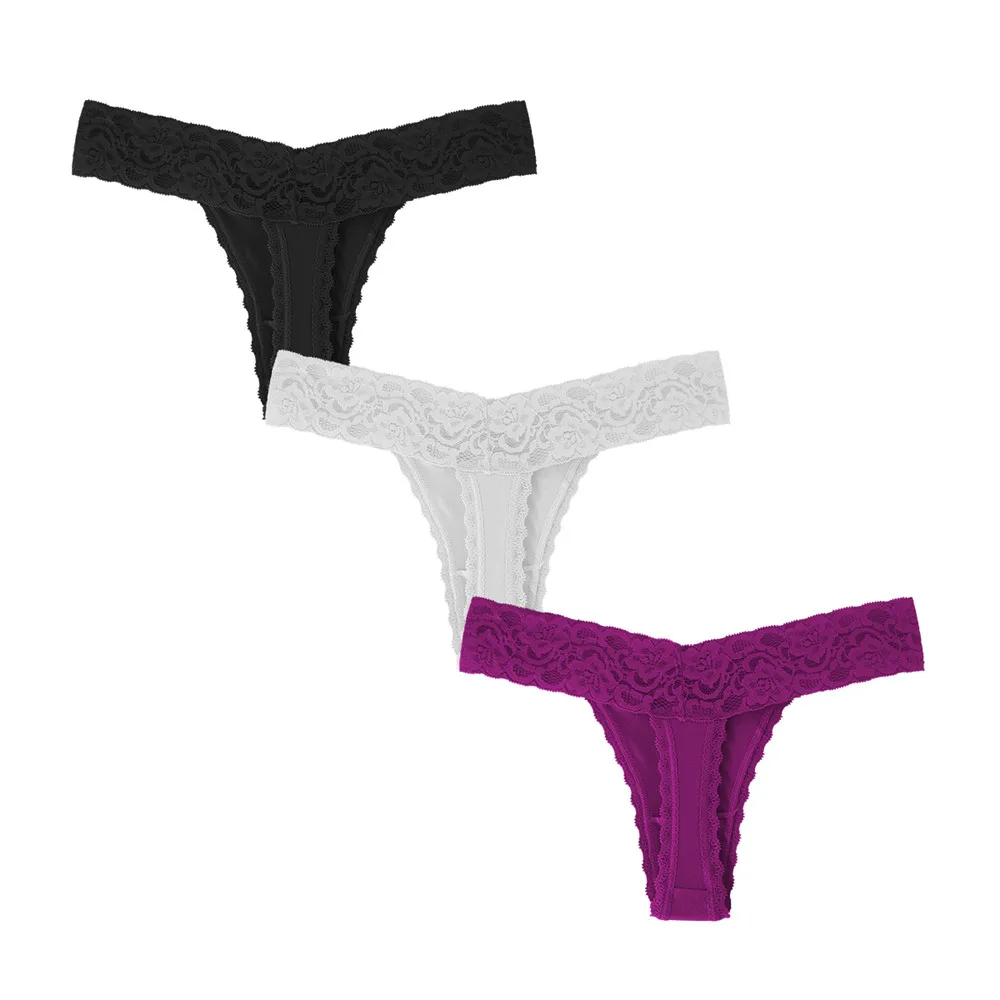 black white purple GAREDOB A+(американский размер xs-xl) сексуальные трусики хлопковые трусики для женщин стринги 3D пошив Танга комфорт гарантировано - Цвет: black white purple