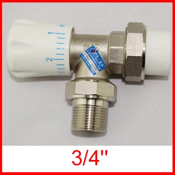 

3/4'' DN20 port size ppr heating radiator Temperature control Angle valve,heat sink Brass thermostat valve
