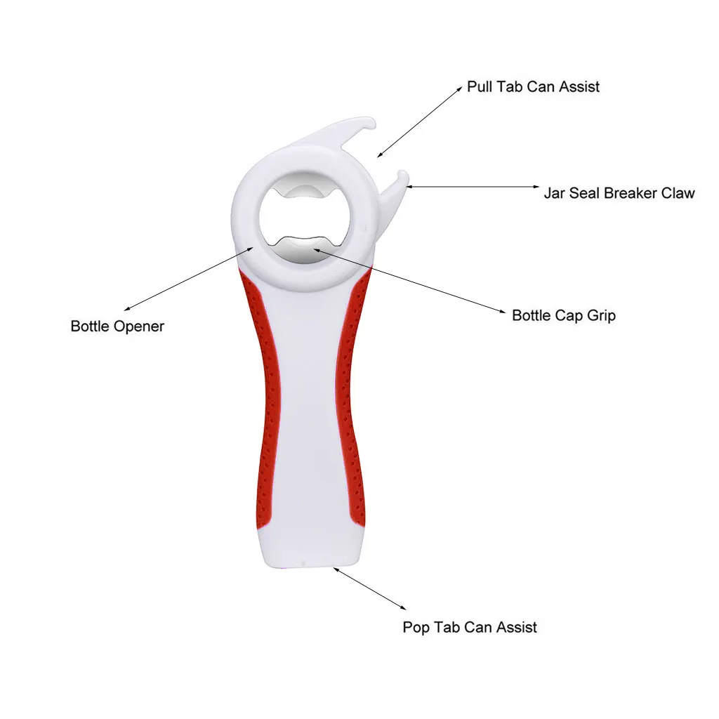 5 в 1 открывалка универсальные бутылочки банки домашние кухонные ручные открывалки инструмент гаджет кухонные инструменты Бутылка открывалка для банок горячие продажи