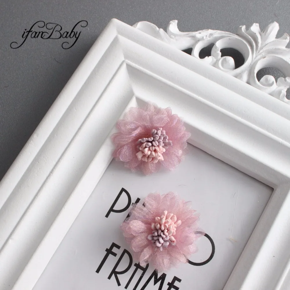 Organza blossom hair flower 8