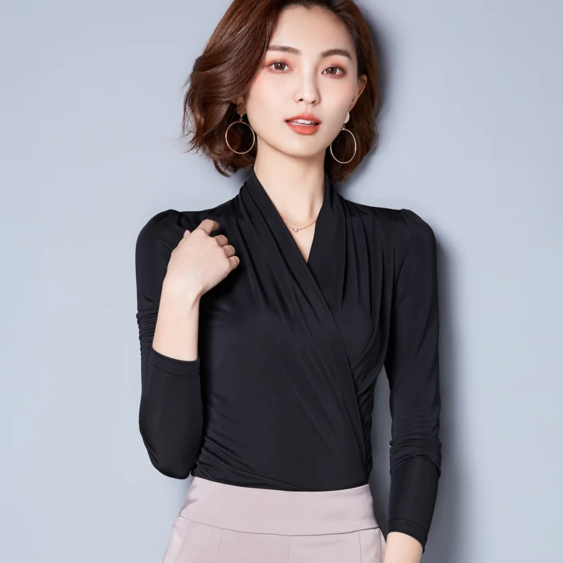 BIBOYAMALL Women Blouses Autumn Blouse Velour Slim Blusa Feminina Tops Fashion Chemise Femme Shirts Plus Size XXXL Black/Red BIBOYAMALL Women Blouses Autumn Blouse Velour Slim Blusa Feminina Tops Fashion Chemise Femme Shirts Plus Size XXXL Black/Red