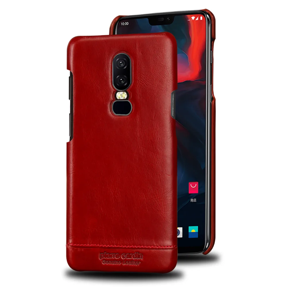 For OnePlus 7 Pro One plus 6 Pierre Cardin Genuine Leather Luxury Ultrathin Cell Phones Case Hard Back Cover Free Shipping |