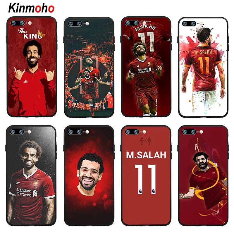 

Egypt Football Player Mohamed Salah Black Soft Phone Case Cover For Coque iPhone XS MAX X XR 6s 8 7 6 Plus 5S SE Funda Capinha