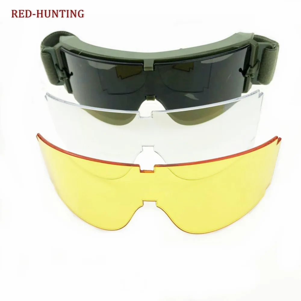 Горячая Распродажа X800 военные очки 3 линзы тактические армейские солнцезащитные очки Пейнтбол страйкбол охотничьи боевые тактические очки Снаряжение