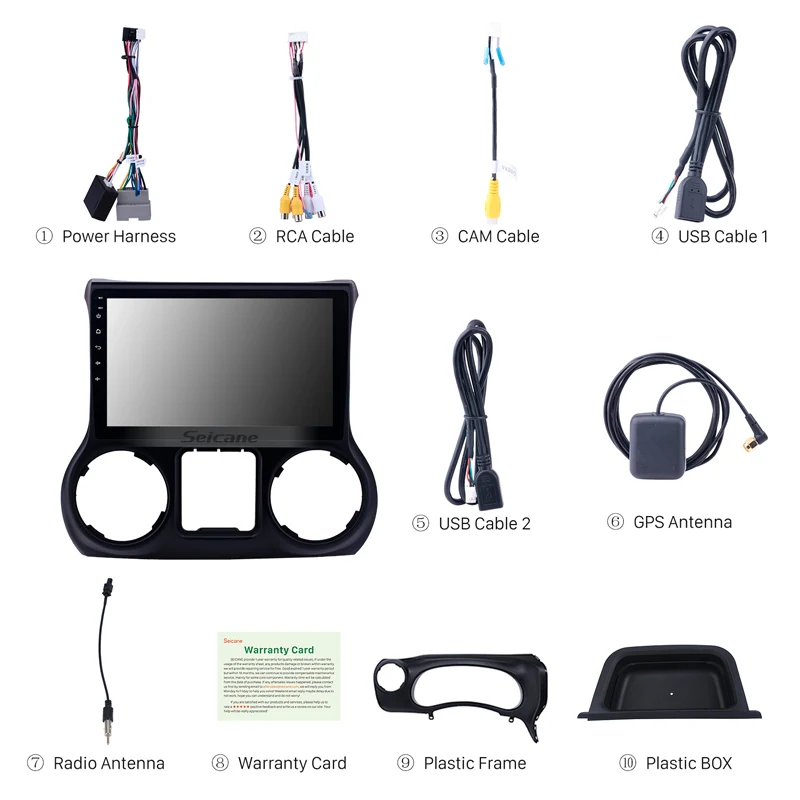 Perfect Harfey 2Din 10.1 Inch Car Radio Android 8.1 Stereo For JEEP Wrangler 2011-2017 left hand drive GPS Navigation Multimeida Player 4