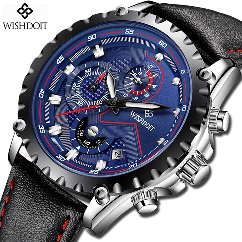 

WISHDOIT Mens Watches Top Brand Luxury Men's Military Sports Watch Men Stainless Steel Waterproof Quartz Watch Relogio Masculino