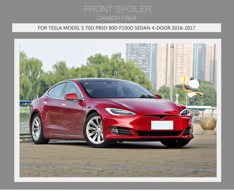 Карбоновый гоночный автомобиль передний бампер для Tesla модель S 70D P85D 90D P100D Седан 4 двери 16-17 FRP черные автомобильные аксессуары