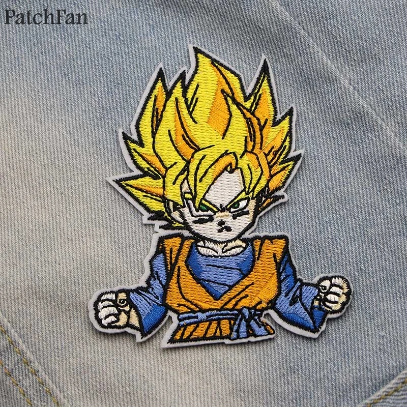 A0488 Patchfan классический мультфильм Dragon Ball Сон Гоку дед сон Гохан Железо на патч ручной работы эмблемы с вышивкой шитье Patchworks